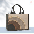 Bolso Tote Étnico Hecho a Mano Lona con Diseño Patchwork